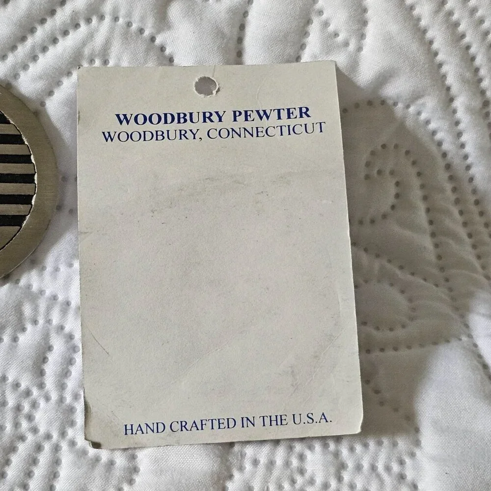 Harwinton CT 2001 Peace On Earth Ornament Woodbury Pewter Handcrafted USA
